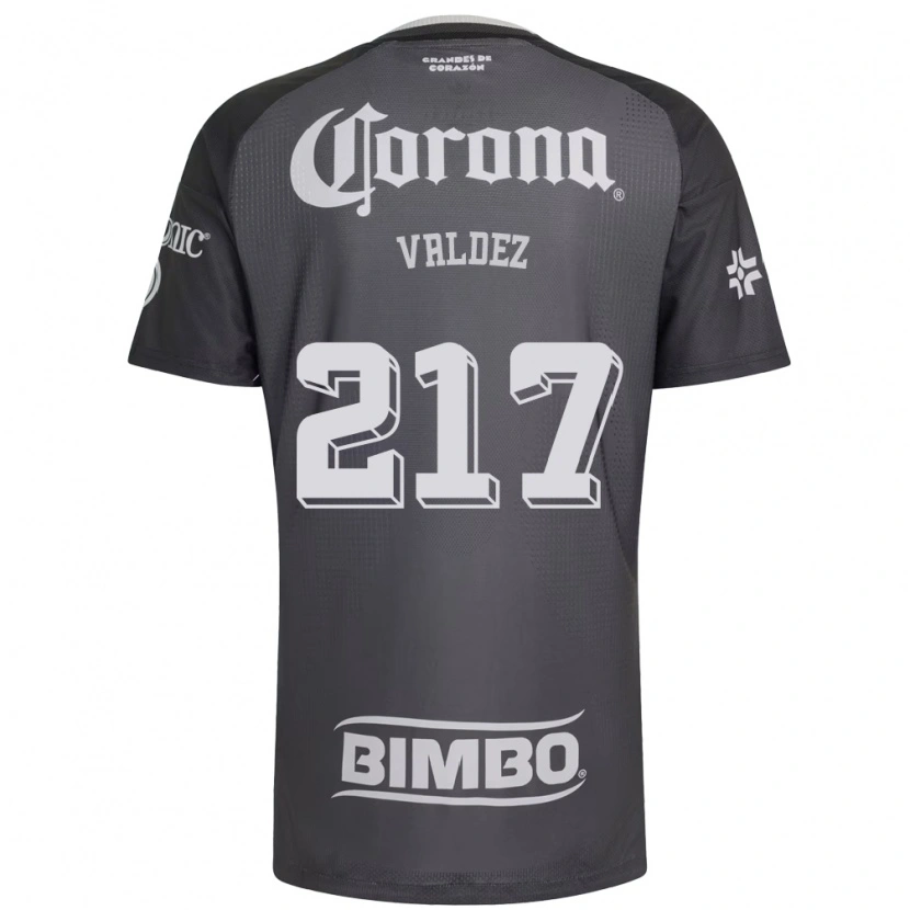 Danxen Kinder Víctor Valdez #217 Grau Weiß Schwarz Auswärtstrikot Trikot 2026/27 T-Shirt Schweiz