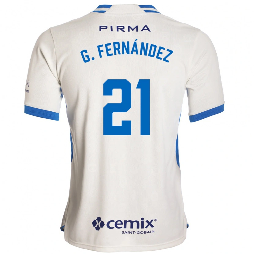 Danxen Kinder Gabriel Fernández #21 Weiß Blau Rot Auswärtstrikot Trikot 2026/27 T-Shirt Schweiz