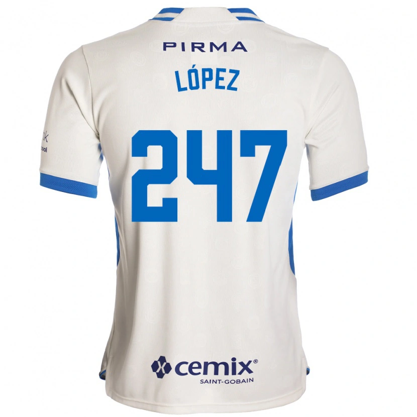 Danxen Kinder Santiago López #247 Weiß Blau Rot Auswärtstrikot Trikot 2026/27 T-Shirt Schweiz