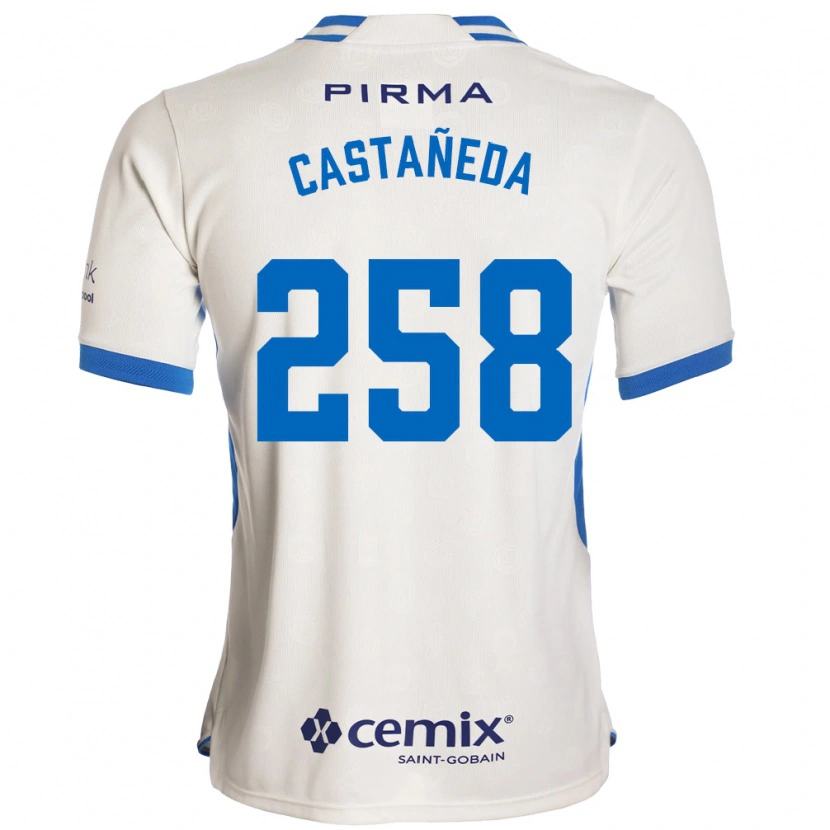 Danxen Kinder Emiliano Castañeda #258 Weiß Blau Rot Auswärtstrikot Trikot 2026/27 T-Shirt Schweiz