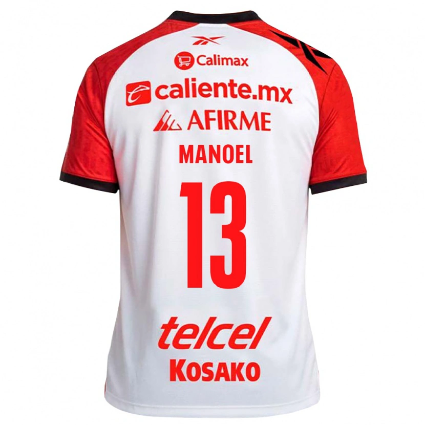 Danxen Kinder Elias Manoel #13 Weiß Schwarz Rot Auswärtstrikot Trikot 2026/27 T-Shirt Schweiz