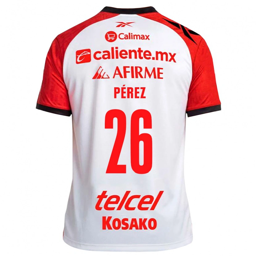 Danxen Kinder Aldahir Pérez #26 Weiß Schwarz Rot Auswärtstrikot Trikot 2026/27 T-Shirt Schweiz