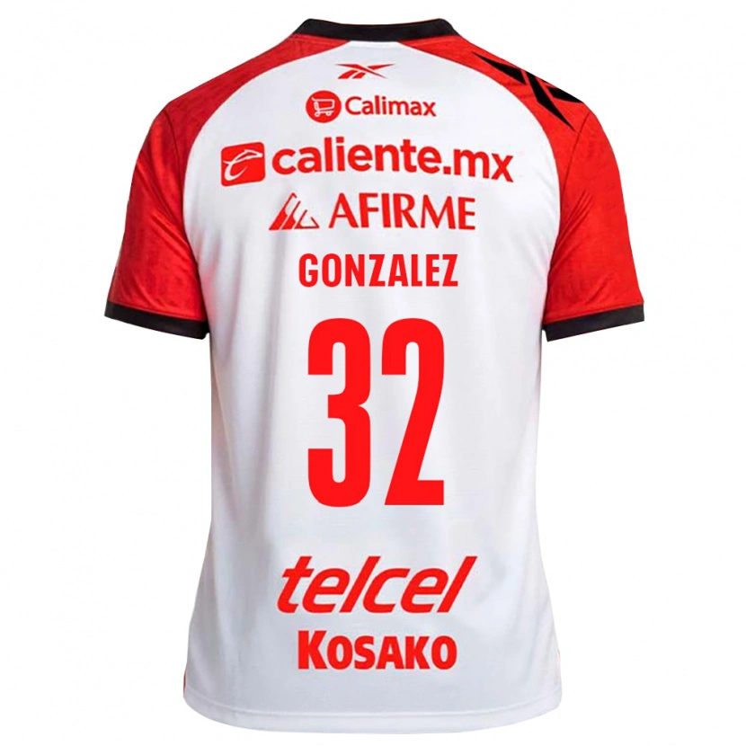 Danxen Kinder Carlos Gonzalez #32 Weiß Schwarz Rot Auswärtstrikot Trikot 2026/27 T-Shirt Schweiz