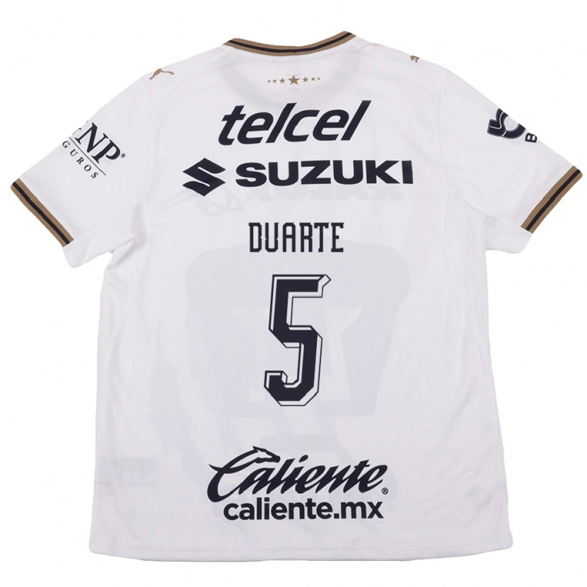 Danxen Kinder Rubén Duarte #5 Weiß Schwarz Braun Auswärtstrikot Trikot 2026/27 T-Shirt Schweiz