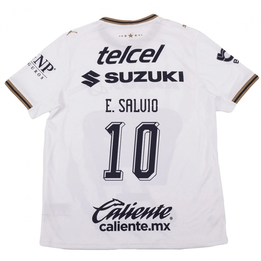 Danxen Kinder Eduardo Salvio #10 Weiß Schwarz Braun Auswärtstrikot Trikot 2026/27 T-Shirt Schweiz