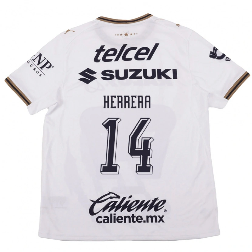 Danxen Kinder Luciano Herrera #14 Weiß Schwarz Braun Auswärtstrikot Trikot 2026/27 T-Shirt Schweiz
