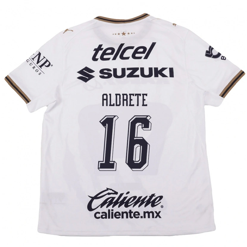 Danxen Kinder Adrian Aldrete #16 Weiß Schwarz Braun Auswärtstrikot Trikot 2026/27 T-Shirt Schweiz