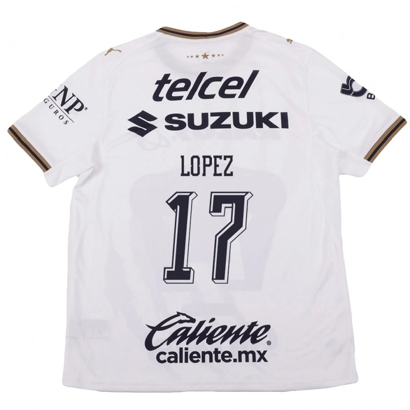 Danxen Kinder Leonel Lopez #17 Weiß Schwarz Braun Auswärtstrikot Trikot 2026/27 T-Shirt Schweiz