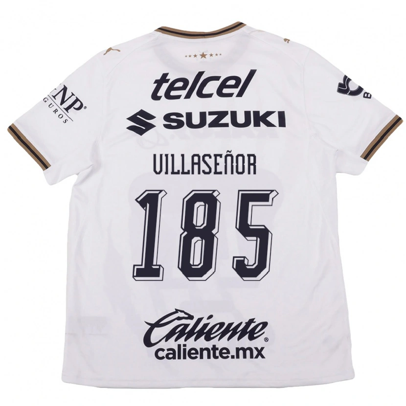 Danxen Kinder Emiliano Villaseñor #185 Weiß Schwarz Braun Auswärtstrikot Trikot 2026/27 T-Shirt Schweiz