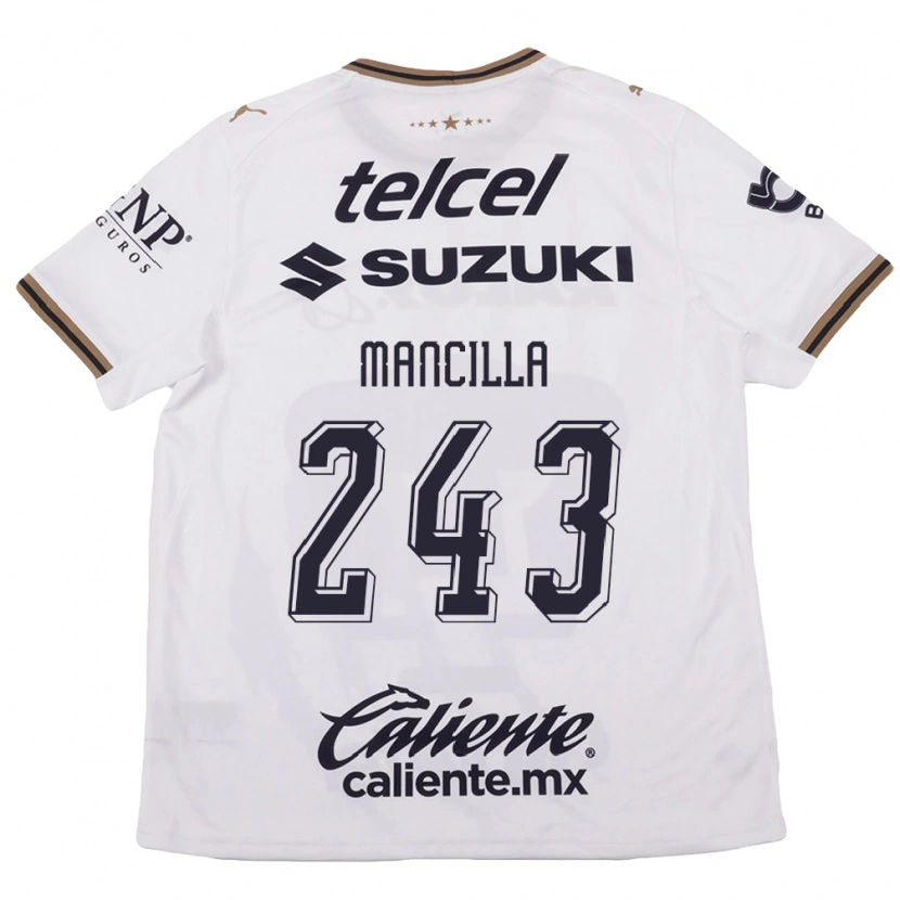 Danxen Kinder José Mancilla #243 Weiß Schwarz Braun Auswärtstrikot Trikot 2026/27 T-Shirt Schweiz