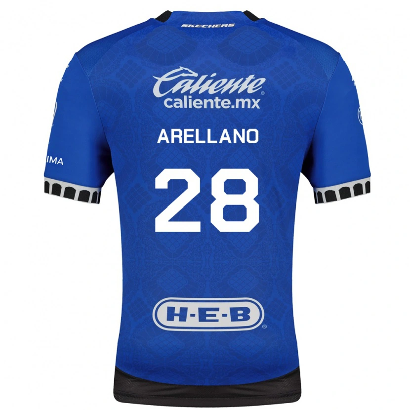 Danxen Kinder Jesús Arellano #28 Königsblau Weiß Schwarz Auswärtstrikot Trikot 2026/27 T-Shirt Schweiz