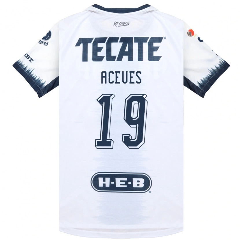 Danxen Kinder Alonso Aceves #19 Weiß Tintenblau Rot Auswärtstrikot Trikot 2026/27 T-Shirt Schweiz