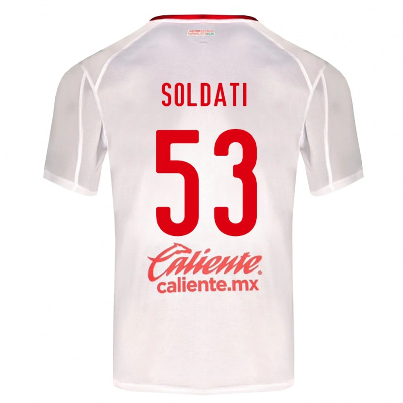 Danxen Kinder Carlo Soldati #53 Weiß Grün Rot Auswärtstrikot Trikot 2026/27 T-Shirt Schweiz