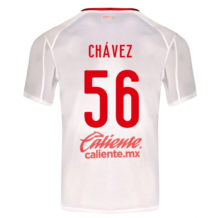 Danxen Kinder Ángel Chávez #56 Weiß Grün Rot Auswärtstrikot Trikot 2026/27 T-Shirt Schweiz