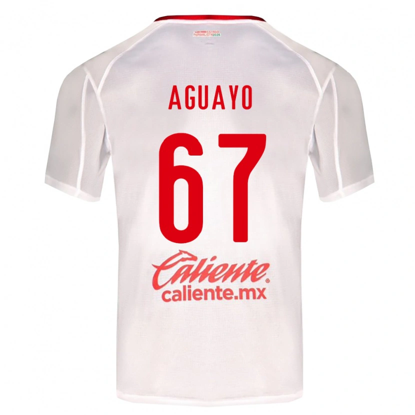 Danxen Kinder Sergio Aguayo #67 Weiß Grün Rot Auswärtstrikot Trikot 2026/27 T-Shirt Schweiz