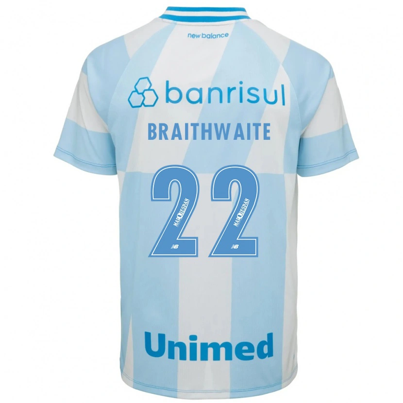 Danxen Kinder Martin Braithwaite #22 Hellblau Weiß Auswärtstrikot Trikot 2026/27 T-Shirt Schweiz