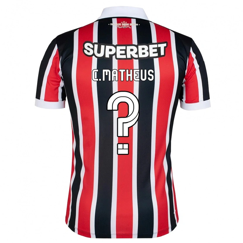 Danxen Kinder Caio Matheus #0 Rot Weiß Schwarz Auswärtstrikot Trikot 2026/27 T-Shirt Schweiz