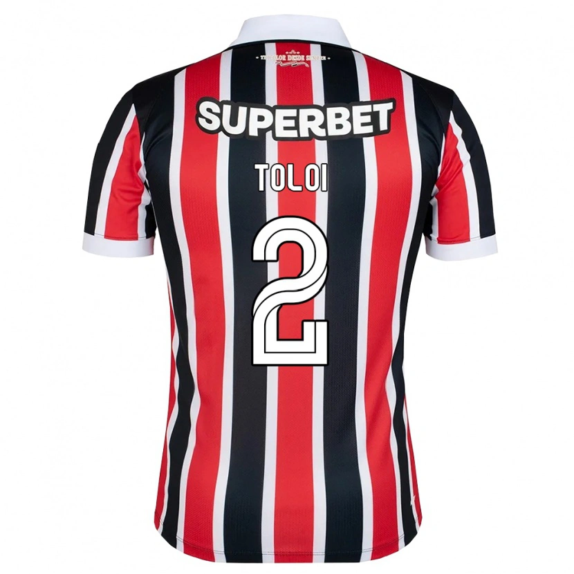 Danxen Kinder Rafael Tolói #2 Rot Weiß Schwarz Auswärtstrikot Trikot 2026/27 T-Shirt Schweiz