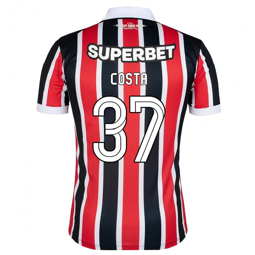 Danxen Kinder Talles Costa #37 Rot Weiß Schwarz Auswärtstrikot Trikot 2026/27 T-Shirt Schweiz
