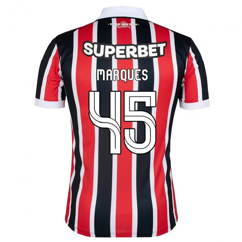 Danxen Kinder Lucca Marques Alencar #45 Rot Weiß Schwarz Auswärtstrikot Trikot 2026/27 T-Shirt Schweiz