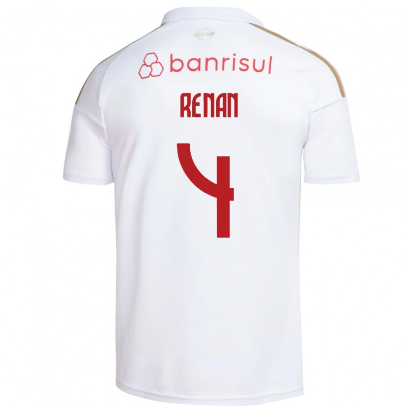 Danxen Kinder Robert Renan #4 Weiß Rot Auswärtstrikot Trikot 2026/27 T-Shirt Schweiz