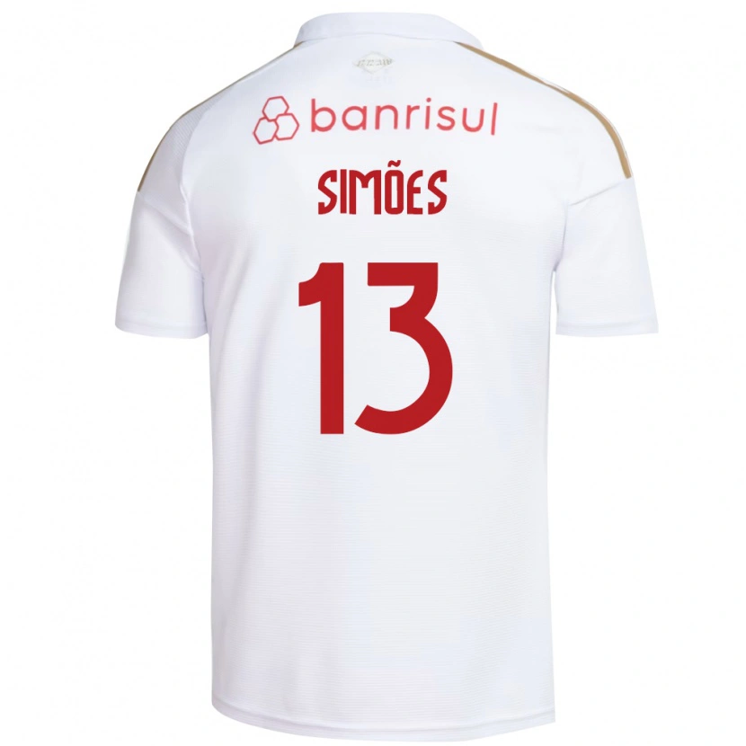 Danxen Kinder Arthur Simões #13 Weiß Rot Auswärtstrikot Trikot 2026/27 T-Shirt Schweiz
