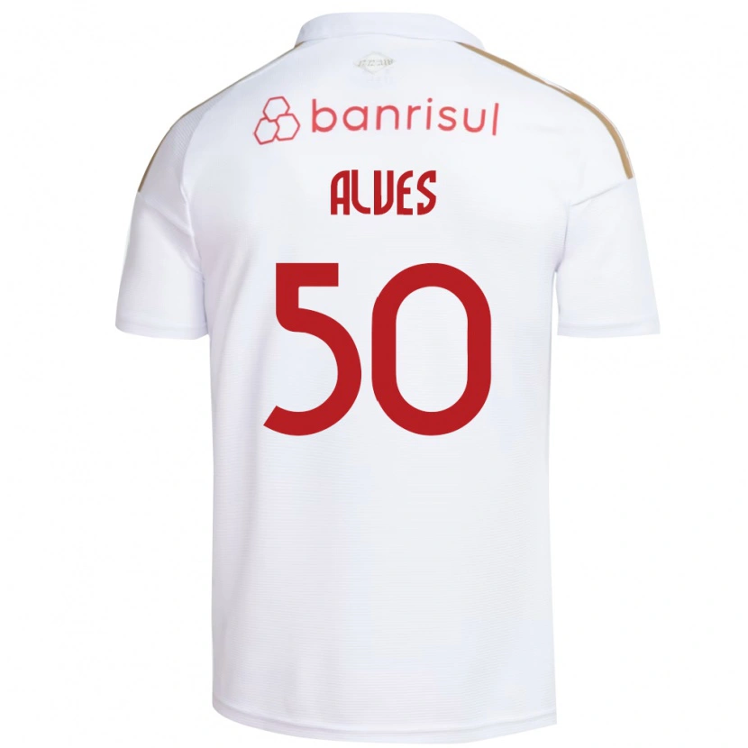 Danxen Kinder Kauan Alves #50 Weiß Rot Auswärtstrikot Trikot 2026/27 T-Shirt Schweiz