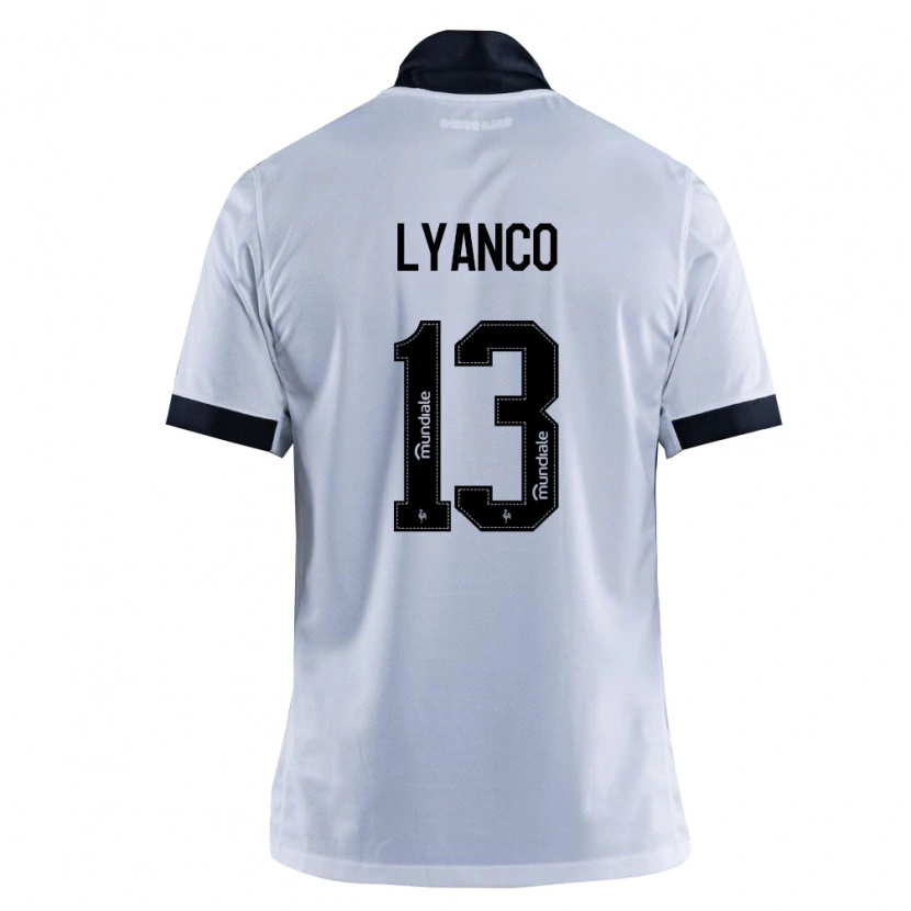 Danxen Kinder Lyanco Evangelista Silveira Neves Vojnović #13 Schwarz Weiß Auswärtstrikot Trikot 2026/27 T-Shirt Schweiz