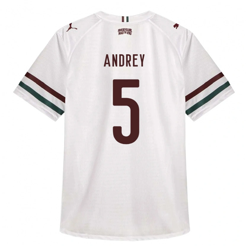 Danxen Kinder Andrey Oliveira Carneiro #5 Weiß Grün Burgund Auswärtstrikot Trikot 2026/27 T-Shirt Schweiz