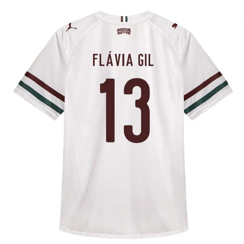 Danxen Kinder Flávia Gil #13 Weiß Grün Burgund Auswärtstrikot Trikot 2026/27 T-Shirt Schweiz