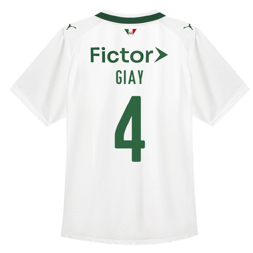 Danxen Kinder Agustín Giay #4 Grün Weiß Auswärtstrikot Trikot 2026/27 T-Shirt Schweiz