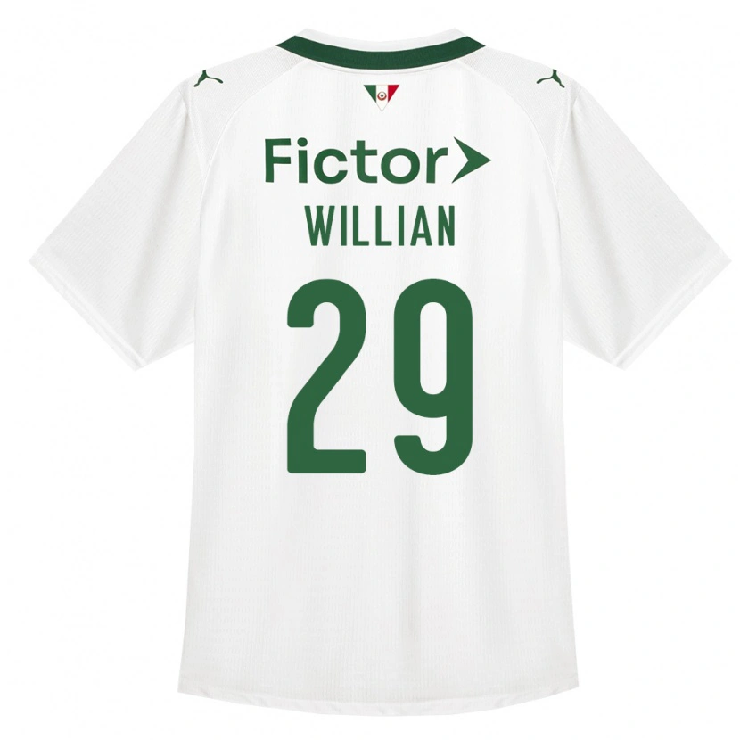 Danxen Kinder Willian #29 Grün Weiß Auswärtstrikot Trikot 2026/27 T-Shirt Schweiz