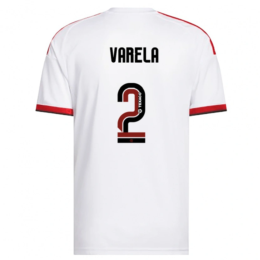 Danxen Kinder Guillermo Varela #2 Weiß Rot Schwarz Auswärtstrikot Trikot 2026/27 T-Shirt Schweiz