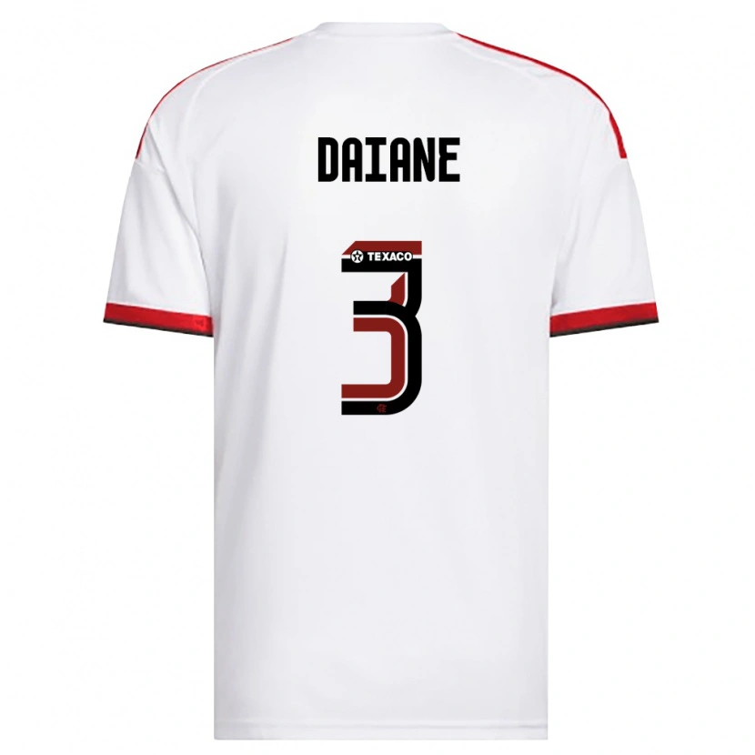 Danxen Kinder Daiane #3 Weiß Rot Schwarz Auswärtstrikot Trikot 2026/27 T-Shirt Schweiz