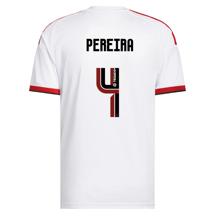 Danxen Kinder Léo Pereira #4 Weiß Rot Schwarz Auswärtstrikot Trikot 2026/27 T-Shirt Schweiz