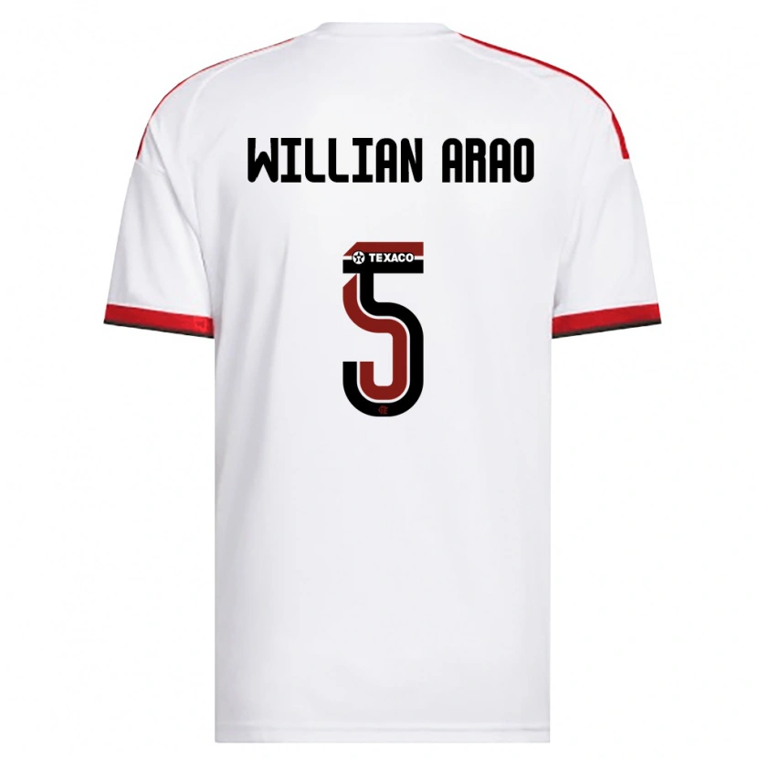 Danxen Kinder Willian Arao #5 Weiß Rot Schwarz Auswärtstrikot Trikot 2026/27 T-Shirt Schweiz