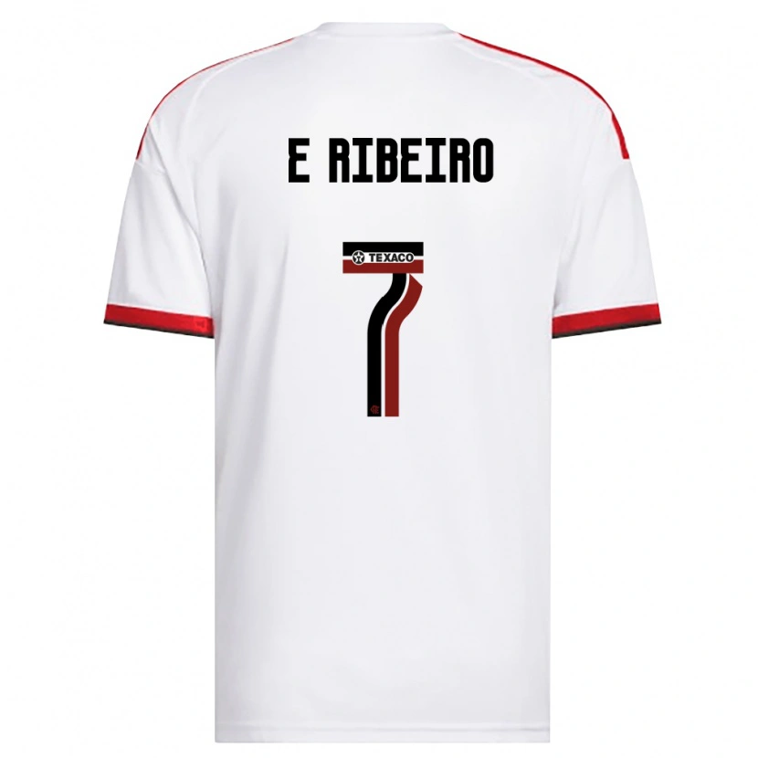 Danxen Kinder Everton Ribeiro #7 Weiß Rot Schwarz Auswärtstrikot Trikot 2026/27 T-Shirt Schweiz