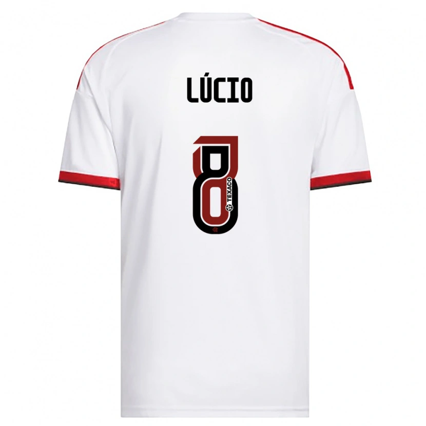 Danxen Kinder Pablo Lúcio #8 Weiß Rot Schwarz Auswärtstrikot Trikot 2026/27 T-Shirt Schweiz