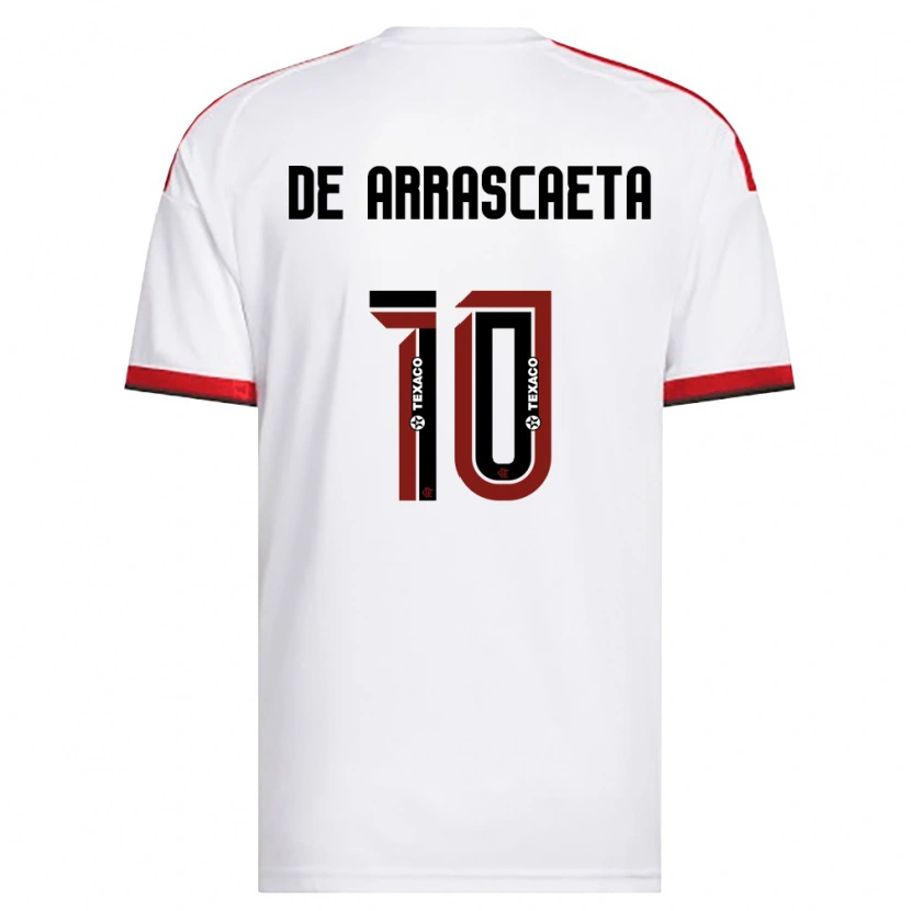 Danxen Kinder Giorgian De Arrascaeta #10 Weiß Rot Schwarz Auswärtstrikot Trikot 2026/27 T-Shirt Schweiz