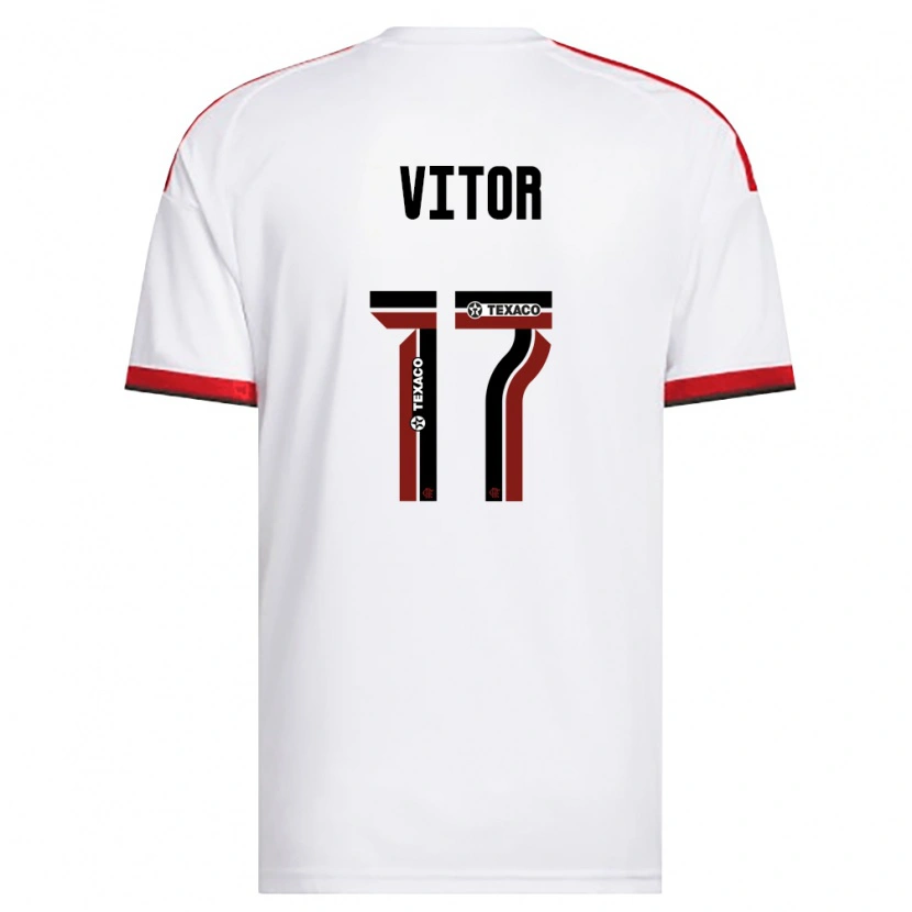 Danxen Kinder João Vitor #17 Weiß Rot Schwarz Auswärtstrikot Trikot 2026/27 T-Shirt Schweiz