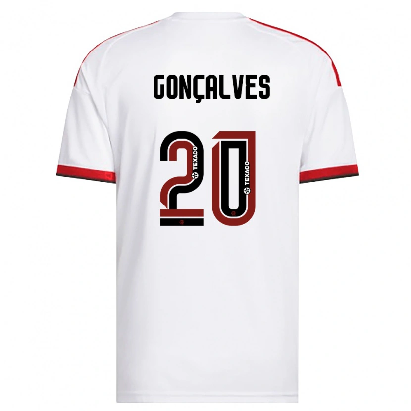 Danxen Kinder Matheus Gonçalves #20 Weiß Rot Schwarz Auswärtstrikot Trikot 2026/27 T-Shirt Schweiz