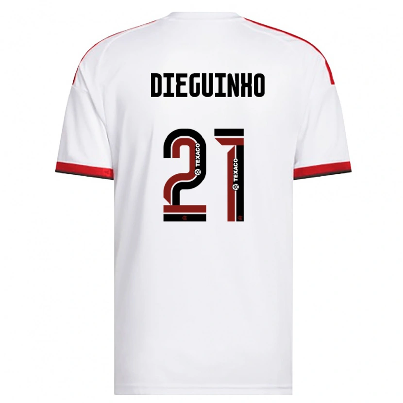 Danxen Kinder Diego Guimarães Das Neves #21 Weiß Rot Schwarz Auswärtstrikot Trikot 2026/27 T-Shirt Schweiz