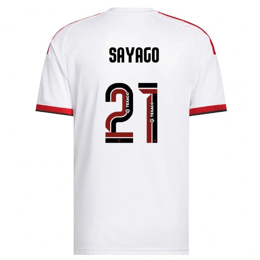 Danxen Kinder Juan Sayago #21 Weiß Rot Schwarz Auswärtstrikot Trikot 2026/27 T-Shirt Schweiz