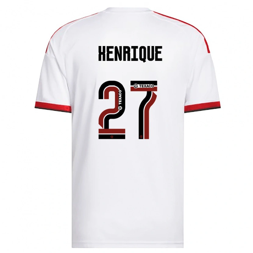 Danxen Kinder Bruno Henrique #27 Weiß Rot Schwarz Auswärtstrikot Trikot 2026/27 T-Shirt Schweiz