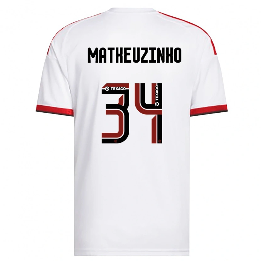 Danxen Kinder Matheuzinho #34 Weiß Rot Schwarz Auswärtstrikot Trikot 2026/27 T-Shirt Schweiz