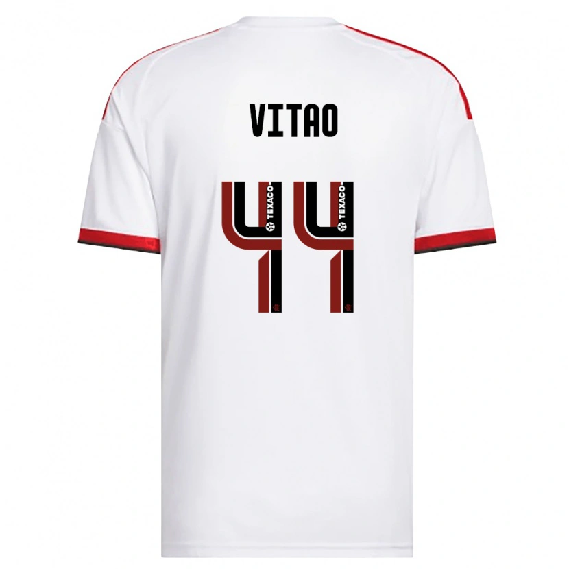 Danxen Kinder Vitor Eduardo Da Silva Matos #44 Weiß Rot Schwarz Auswärtstrikot Trikot 2026/27 T-Shirt Schweiz