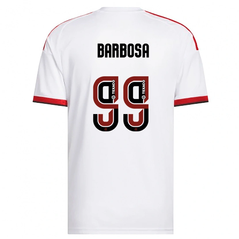 Danxen Kinder Gabriel Barbosa #99 Weiß Rot Schwarz Auswärtstrikot Trikot 2026/27 T-Shirt Schweiz