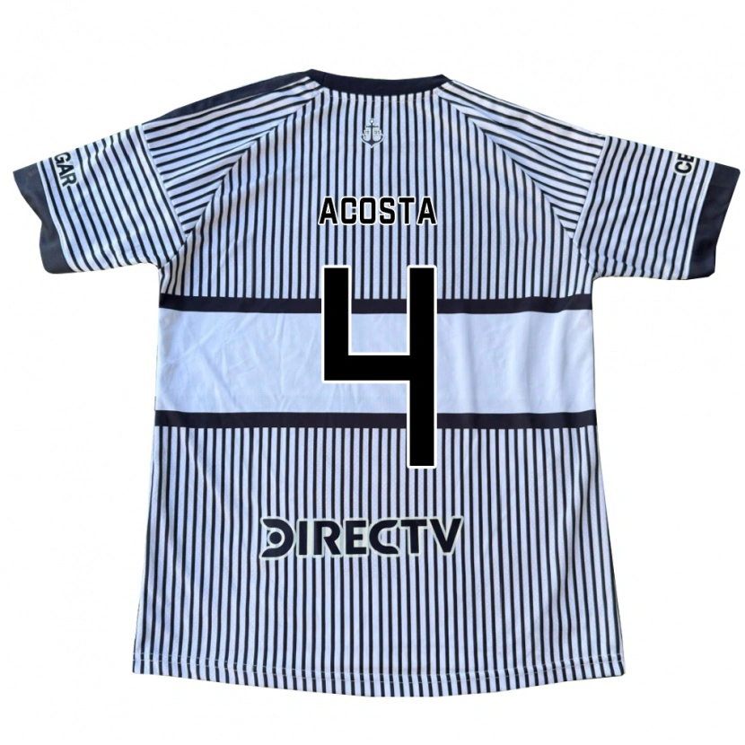 Danxen Kinder Natan Acosta #4 Weiß Schwarz Gelb Auswärtstrikot Trikot 2026/27 T-Shirt Schweiz