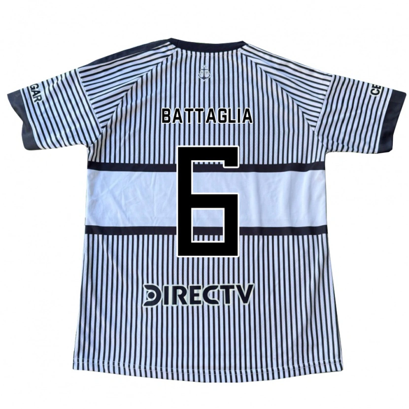 Danxen Kinder Rodrigo Battaglia #6 Weiß Schwarz Gelb Auswärtstrikot Trikot 2026/27 T-Shirt Schweiz