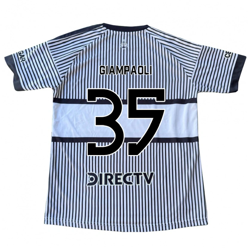 Danxen Kinder Renzo Giampaoli #35 Weiß Schwarz Gelb Auswärtstrikot Trikot 2026/27 T-Shirt Schweiz